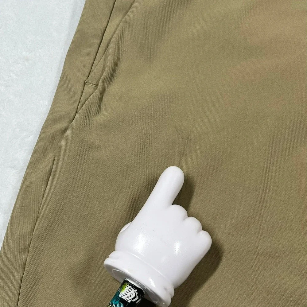 Lululemon Commission Shorts Mens 34 Tan Performance Golf Chino Tech *Flaw